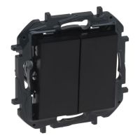 Łącznik schodowy podwójny 10AX, czarny, NILOE STEP | 863508B Legrand