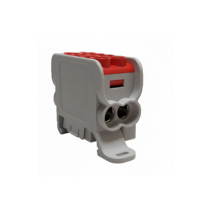 Blok dystrybucyjny, rozdzielczy HLAK 25 1P  2xAl/Cu 25mm²+16mm² 1000VAC/1500VDC czerwony | MAG1251R00 Morek