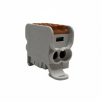 Blok dystrybucyjny, rozdzielczy HLAK 25 1P 2xAl/Cu 25mm²+16mm² 1000VAC/1500VDC brązowy | MAG1251C00 Morek