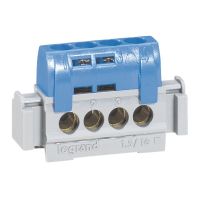 Listwa przyłączeniowa izolowana IP2X N-4 niebieska, 4x16mm2 | 004840 Legrand