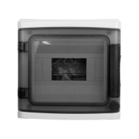 Rozdzielnica hermet. n/t 1x8 mod. 215x210x100mm UV, bezhalogenowa 400VAC/1000VDC IP65 drzwi transp | 940.08 Doktorvolt