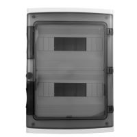 Rozdzielnica hermet. n/t 2x12 mod. 290x420x133mm UV, bezhalogenowa 400VAC/1000VDC IP65 drzwi transp | 940.24.1 Doktorvolt