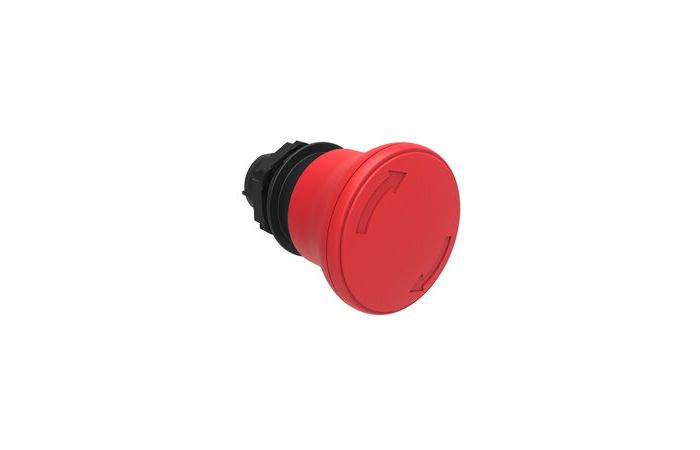 Przycisk sterowniczy grzybkowy, bez adaptera, odblokowanie przez obrót, Fi-40mm,czerwony | LPCB6344 Lovato Electric