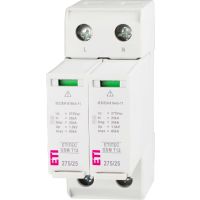Ogranicznik przepięć, iskiernik Iimp=25kA, ETITEC GSM T12 275/25 2+0 RC, typ T1+T2 (B+C) | 002440605 Eti