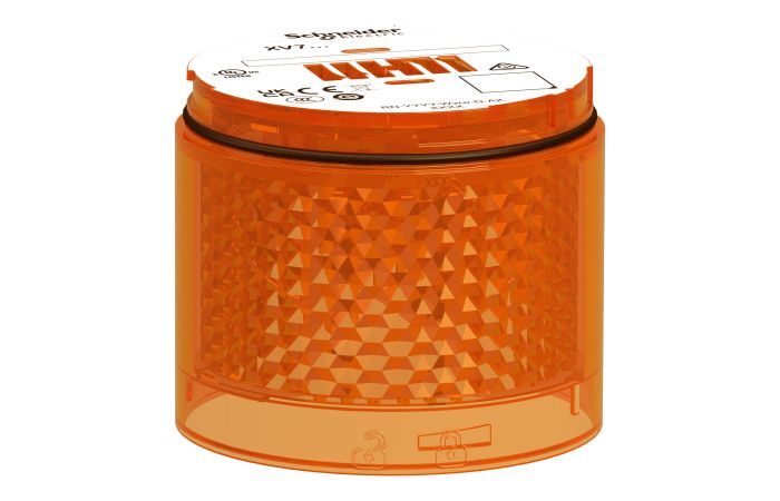 Moduł świetlny, kolumna świetlna, pomarańczowy, śr.70mm, stały, kolorowa soczewka, Harmony XVB7 | XVB7C25 Schneider Electric