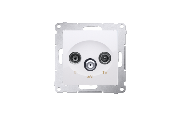 Gniazdo antenowe R-TV-SAT końcowe/zakończeniowe (moduł) biały DASK.01/11 Simon 54 | DASK.01/11 Kontakt Simon