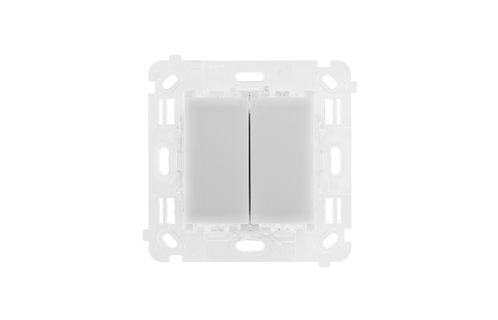 Łącznik/przycisk podw&oacute;jny uniwersalny, 230V, 2x6A, mechanizm, Simon 54 Touch | ST2M Kontakt Simon