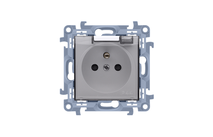 Gniazdo wtyczkowe IP44, klapka transparetna 16A, zaciski śrubowe, biały CGZ1B.01/11A Simon 10 | CGZ1B.01/11A Kontakt Simon