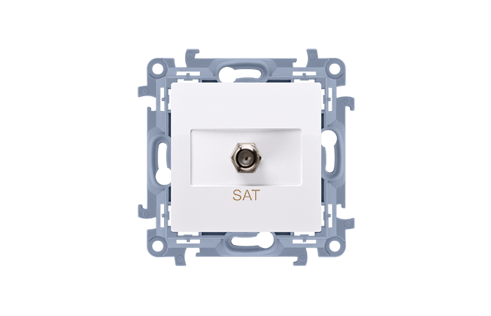 Gniazdo antenowe typu F pojedyncze, biały CASF1.01/11 Simon 10 | CASF1.01/11 Kontakt Simon