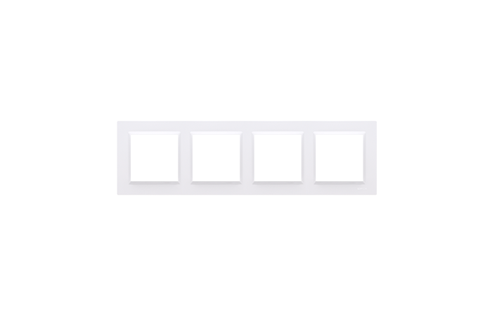 Ramka poczw&oacute;rna, uniwersalna poziom i pion, biały, Simon 10 | CR4/11 Kontakt Simon