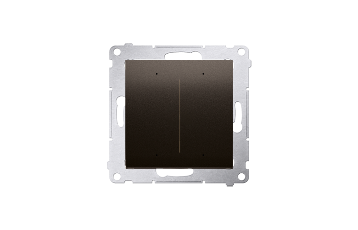 Sterownik przyciskowy oświetl -2 wyjścia 5A ster smartfonem [WiFi] 230V (moduł) brąz mat Simon 54 GO | DEW2W.01/46 Kontakt Simon