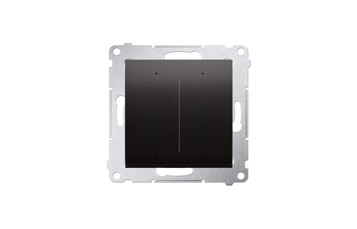 Sterownik oświetleniowy przycisk 2 wyjścia 5A, sterowany smartfonem [WiFi], 230V (moduł), antracyt | DEW2W.01/48 Kontakt Simon