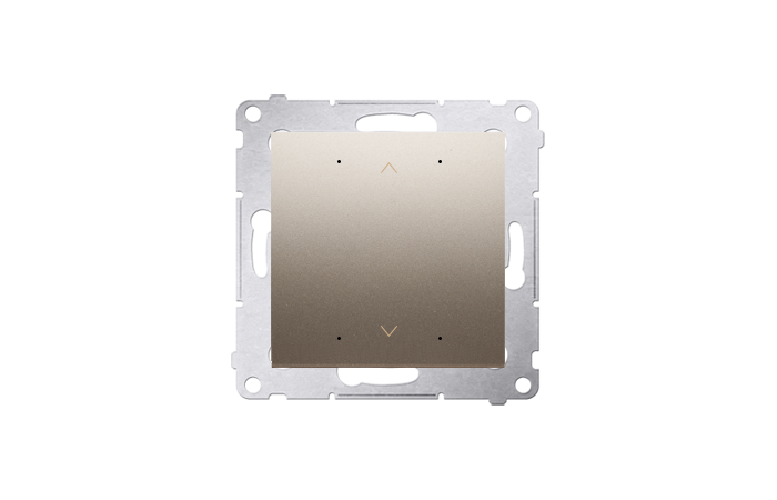 Sterownik przyciskowy do rolety żaluzji markizy [WiFi] 2x5A 230V (moduł) złoty mat Simon 54 GO | DEZ1W.01/44 Kontakt Simon