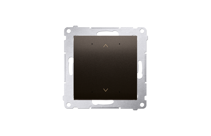 Sterownik przyciskowy do rolety żaluzji markizy [WiFi] 2x5A 230V (moduł) brąz mat Simon 54 GO | DEZ1W.01/46 Kontakt Simon