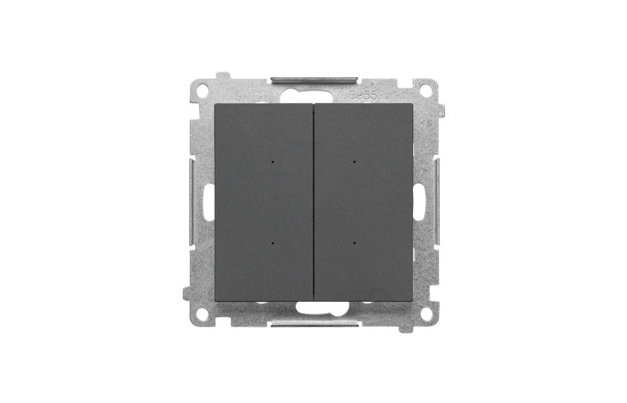 SWITCH D Sterownik przyciskowy oświetl podw&oacute;jny, ster smartfonem (moduł) Grafitowy mat Simon 55 GO | TEW2W.01/116 Kontakt Simon