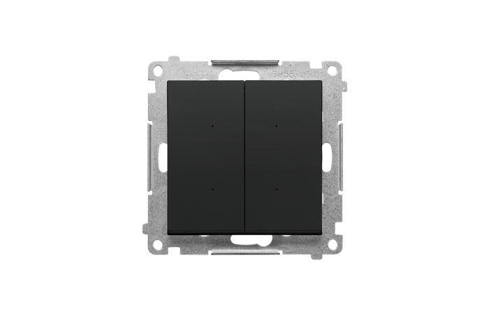 SWITCH D Sterownik przyciskowy oświetl podw&oacute;jny, ster smartfonem (moduł); Czarny mat Simon 55 GO | TEW2W.01/149 Kontakt Simon