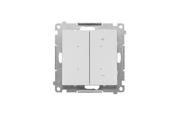 DIMMER &ndash; Ściemniacz do LED ściemnialnych, klawiszowy (moduł); Jasnoszary mat Simon 55 GO | TESL1W.01/114 Kontakt Simon