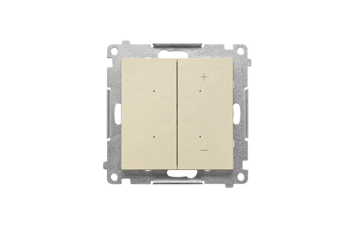 DIMMER &ndash; Ściemniacz do LED ściemnialnych, klawiszowy (moduł); Szampański mat Simon 55 GO | TESL1W.01/144 Kontakt Simon