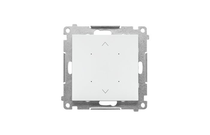 SHUTTER, Sterownik przycisk do rolety, żaluzji, markizy... sterow smartfonem Biały mat Simon 55 GO | TEZ1W.01/111 Kontakt Simon