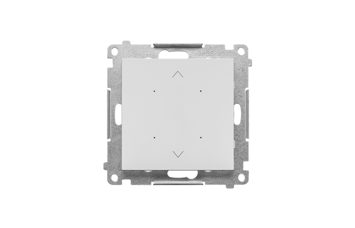 SHUTTER Sterownik przyciskowy rolety, żaluzji, markizy, ster smartfonem Jasnoszary mat Simon 55 GO | TEZ1W.01/114 Kontakt Simon