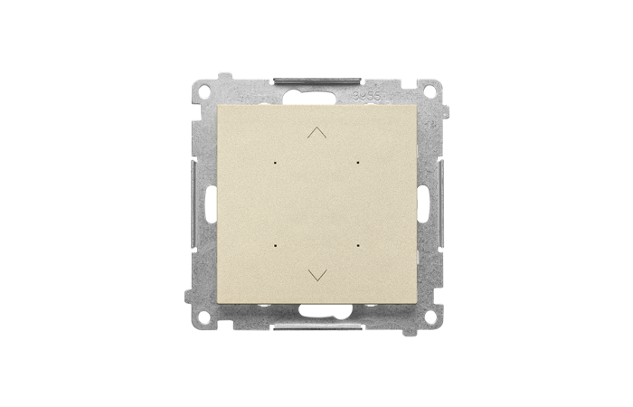 SHUTTER Sterownik przyciskowy do rolety, żaluzji, markizy ster Smartfonem Szampański mat Simon 55 GO | TEZ1W.01/144 Kontakt Simon