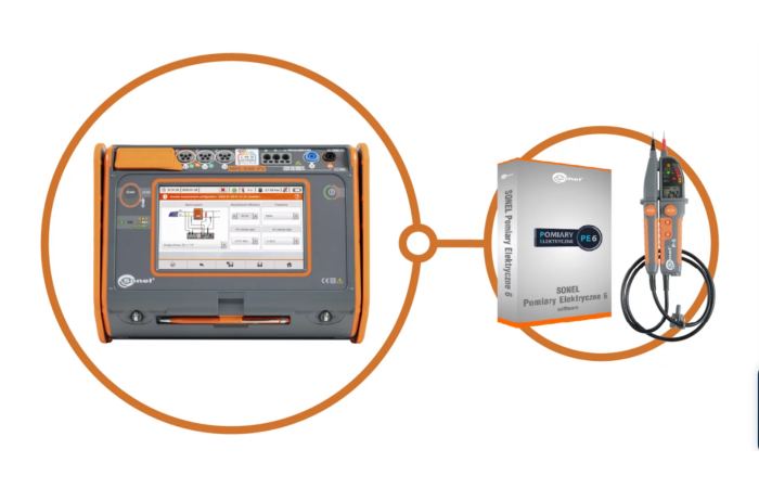 Miernik parametr&oacute;w instalacji elektrycznych MPI-540-PV Solar + Program SPE6 + wskaźnik napięcia P-5 | WMPLMPI540PVIRM1SPE6P5 Sonel
