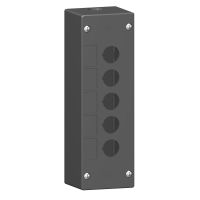 Pusta kaseta sterująca 5 otworów Fi-22mm czarna plastikowa Harmony XALG | XALG05 Schneider Electric