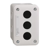 Kaseta sterownicza pusta XAL-E jasnoszara 3 wycięcia IP54, dla XB7 Fi-22mm | XALE3 Schneider Electric