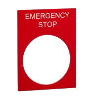 Etykieta Harmony XAC 30 x 40 mm czarny EMERGENCY STOP | ZB2BY2330 Schneider Electric