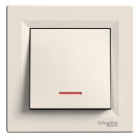Przycisk z podświetleniem z ramką, krem | EPH1600123 Schneider Electric