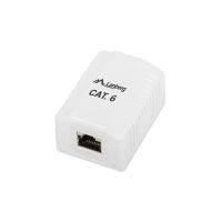 Gniazdo natynkowe kat.6 1X RJ45 ekranowane białe LANBERG | OS6-0001-W Lanberg