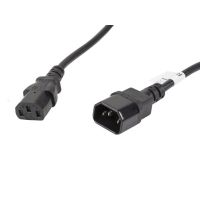 Przedłużacz kabla zasilającego IEC 320 C13->C14 5m VDE czarny LANBERG | CA-C13E-11CC-0050-BK Lanberg