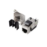 Moduł keystone gniazdo RJ45->LSA kat.5E FTP 90° do puszki montażowej LANBERG | KSF5-1090 Lanberg