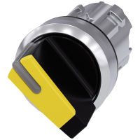 Przełącznik z możliwością podśw. SIRIUS ACT, 22mm, okrągły, metal, błyszczący, czarny/żółty, krótki | 3SU1052-2BF30-0AA0 Siemens