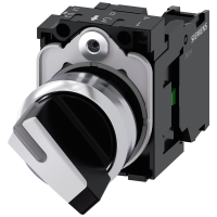 Selector switch, O-I, black, white | 3SU1150-2BF60-1BA0 Siemens