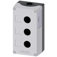 Obudowa sterownicza do FI 22mm, 3 otwory, plastikowa, szara, bez wyposażenia, SIRIUS ACT | 3SU1803-0AA00-0AB1 Siemens