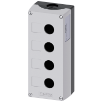 Obudowa sterownicza do FI 22mm, 4 otwory, plastikowa, szara, bez wyposażenia, SIRIUS ACT | 3SU1804-0AA00-0AB1 Siemens