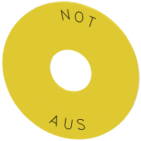 EMERGENCY STOP backing plate, yellow | 3SU1900-0BB31-0AS0 Siemens