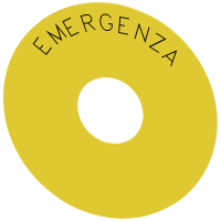 EMERGENCY STOP backing plate, yellow | 3SU1900-0BC31-0JA0 Siemens