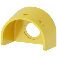 Kołnierz ochronny do przycisku grzybkowego 60mm wykonanie 22mm na 3 kłódki żółty | 3SU1900-0EX30-0AA0 Siemens