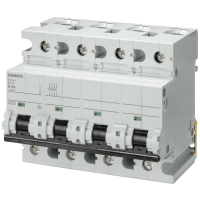 Wyłącznik nadmiarowo-prądowy 400 V 10 kA, 4-bieg., D, 100 A, głęb.=70 mm | 5SP4491-8 Siemens