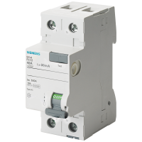 Wyłącznik ochronny różnicowy, 2-bieg., typ AC, In: 80 A, 100 mA, Un AC: 230 V | 5SV4417-0 Siemens