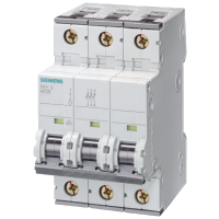 Wyłącznik nadmiarowo-prądowy 400 V 10 kA, 3-bieg., A, 63 A, głęb.=70 mm | 5SY4363-5 Siemens