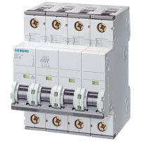 Wyłącznik nadmiarowo-prądowy 400 V 15 kA, 3+N-bieg., D, 10 A, głęb.=70 mm | 5SY7610-8 Siemens