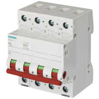 Wyłącznik 100 A 3-bieg.+N, z czerwonym uchwytem | 5TL1691-1 Siemens