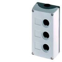 Obudowa z tworzywa 3SB3, Fi-22mm, 3 punkty sterownicze, 1XM25, dławik góra/dół, pokrywa szara $ | 3SB3803-0AA3 Siemens