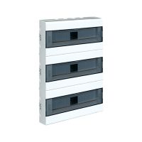 Rozdzielnica n/t SRn-3x18 (54) (N+PE) IP40 594x402x95mm, drzwi dzielone transparentne | 1.9 Elektro-Plast Opatówek