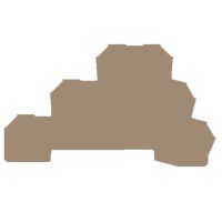 Ścianka końcowa i przegroda do złączek AP DLD2.5 DB, ciemnobeżowa | 1784210000 Weidmuller