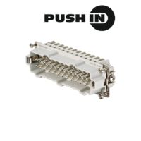 Wkład złącza męski HDC HE 24 MP, wielkość 8, 24P+PE, 500V 16A, PUSH IN | 1873590000 Weidmuller