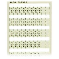 Ramka z oznacznikami WSB, jako karta, biały (arkusz) | 209-968 Wago